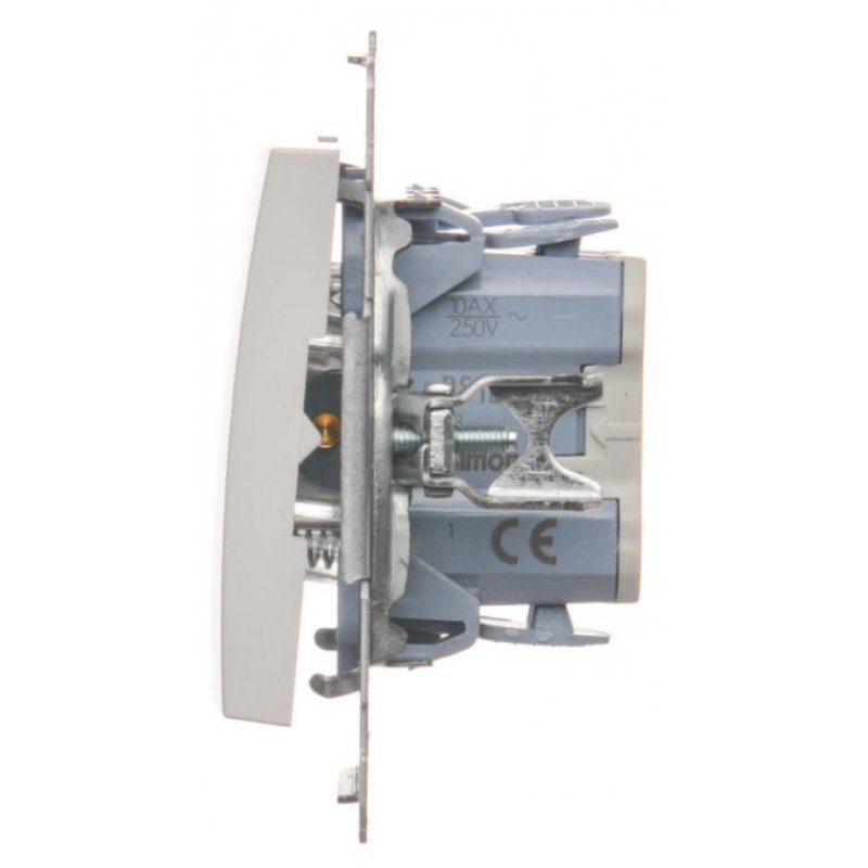 KONTAKT SIMON Simon 54 Przycisk "światło" z podświetleniem LED (moduł), 10AX, szybkozłącza, biały KOD DS1L.01/11 