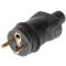 Legrand HELMO Wtyczka gumowa 2P+Z, IP44, zaciski śrubowe, czarna KOD 50114