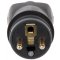 Legrand HELMO Wtyczka gumowa 2P+Z, IP44, zaciski śrubowe, czarna KOD 50114 