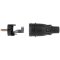 Legrand HELMO Wtyczka gumowa 2P+Z, IP44, zaciski śrubowe, czarna KOD 50114 