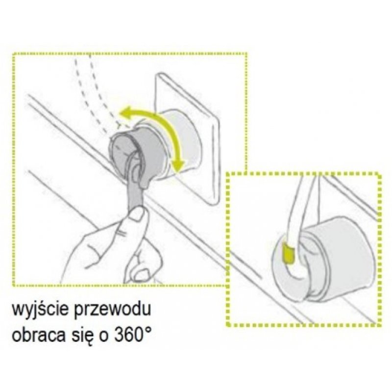 Legrand HELMO Wtyczka 2P+Z, obrotowa, czarna KOD 50173 