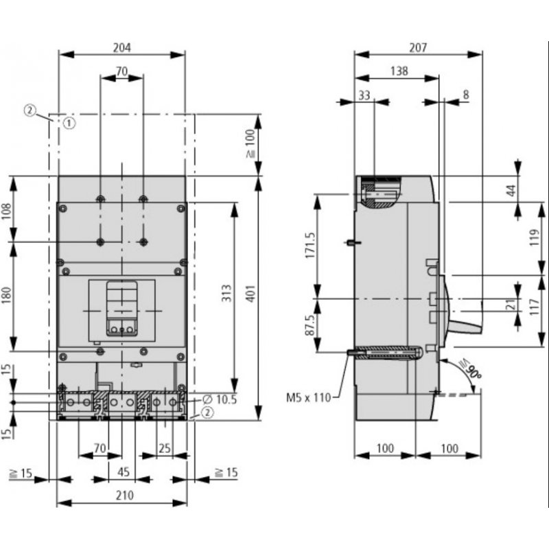 EATON NZMN4-AE1600 Wyłącznik mocy 3b 1600A KOD 265762 