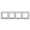 Ospel SONATA Ramka poczwórna, 4 mm, białe szkło KOD R-4RGC/31/00