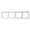 Ospel SONATA Ramka poczwórna, biały KOD R-4R/00