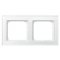 Ospel SONATA Ramka podwójna, 6 mm, białe szkło KOD R-2RG/31