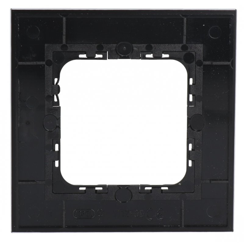 Ospel SONATA Ramka pojedyncza, 4 mm, czarne szkło KOD R-1RGC/32/25