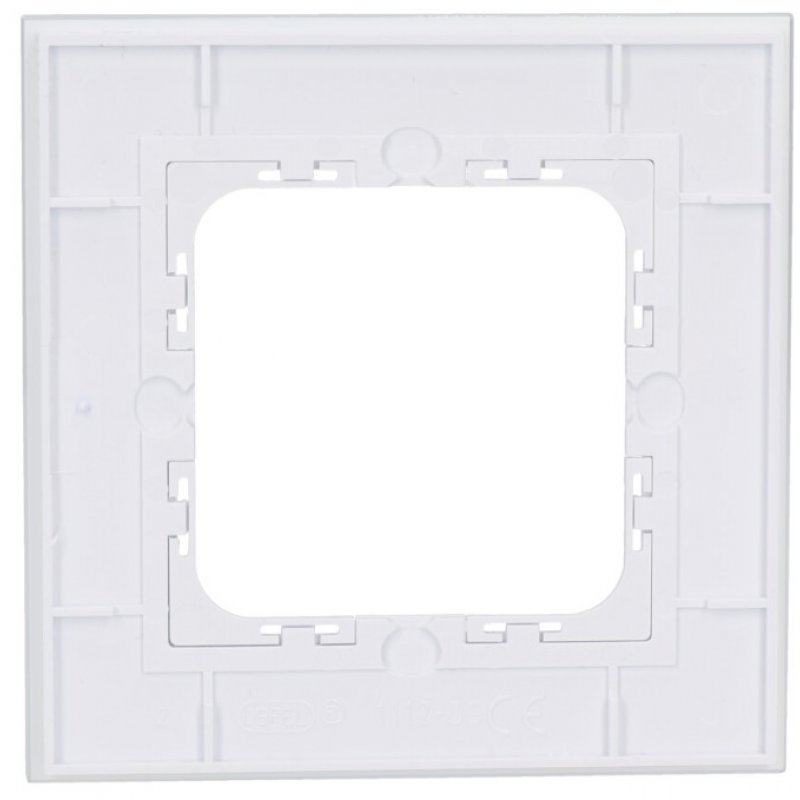 Ospel SONATA Ramka pojedyncza, 4 mm, białe szkło KOD R-1RGC/31/00 