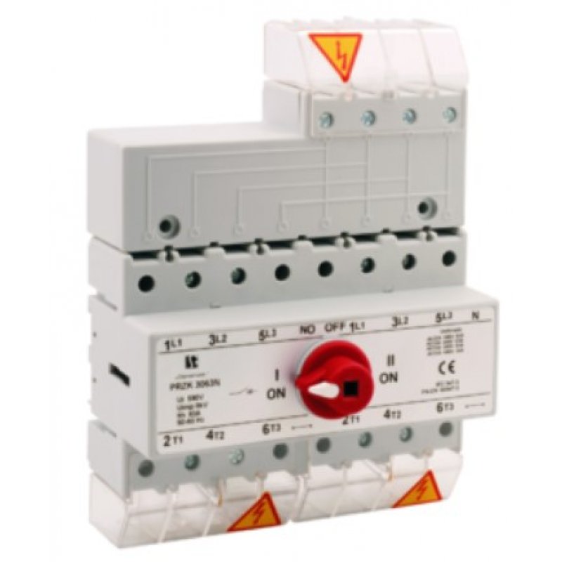 Spamel PRZK 63 Przełącznik źródła zasilania, 4 bieguny KOD PRZK-4063-W02