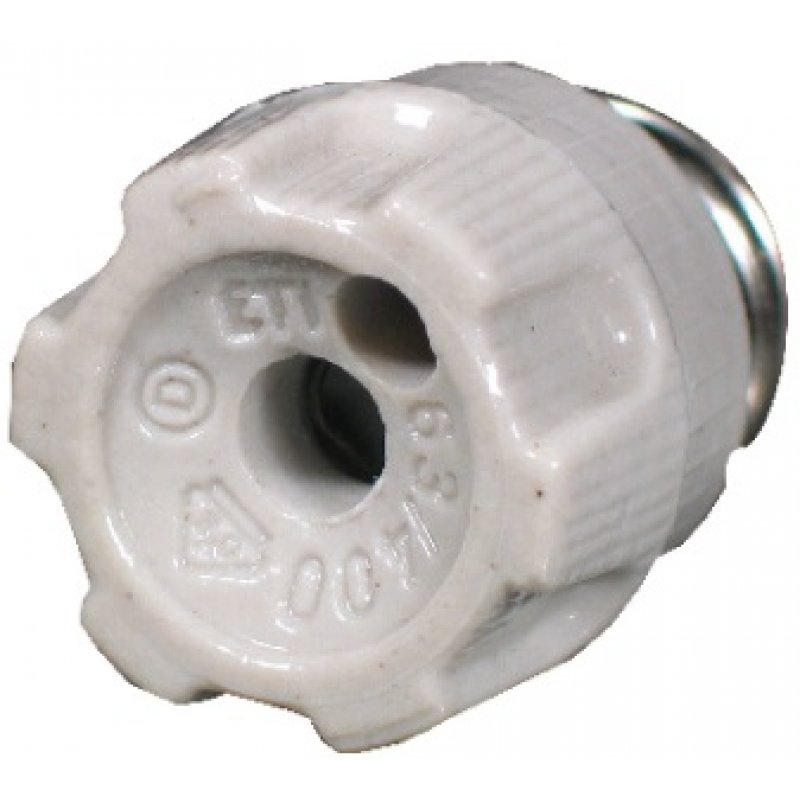 ETI Główka bezpiecznikowa KN D02P do plombowania, porcelana, gwint E18 KOD 002232004