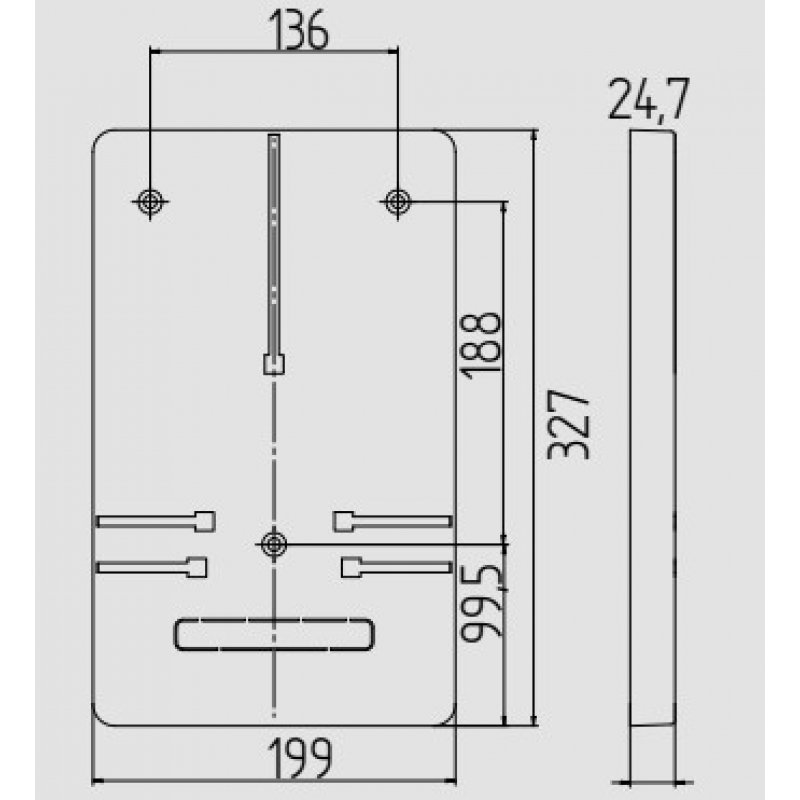 Elektro Plast Nasielsk 3F Tablica licznikowa 3-fazowa Kod 0103-00 
