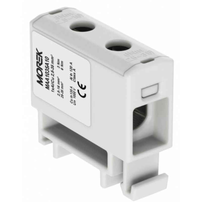 SIMET MAA1035A10 szary Złączka szynowa gwintowa AL/CU/ 2,5 - 35 mm2 Kod 89795002