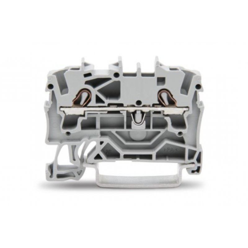 WAGO TOPJOB S 2-przewodowa złączka przelotowa; 2,5 mm²,  do zastosowań Ex e II, szara Kod 2002-1201