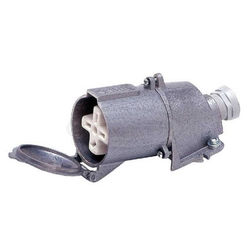 POLAM NAKŁO Gniazdo wtyczkowe stałe, metalowe, 32A, 4 biegunowe, IP44, 500V KOD 2141-120