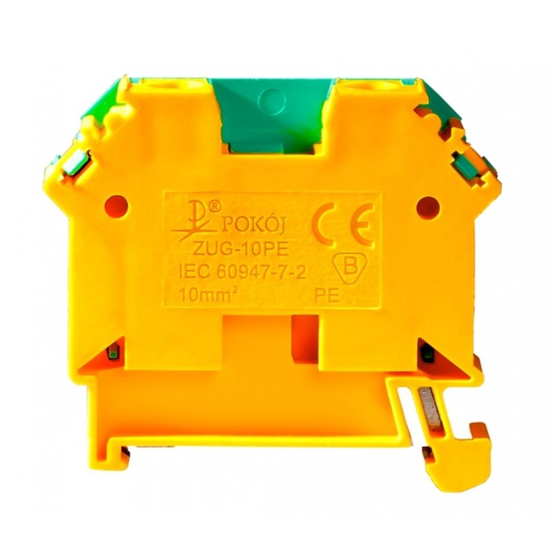 POKÓJ ZUG-10PE Złączka ochronna, przekrój 10mm2, 1000V kolor żółto-zielony KOD: A11-B43Z