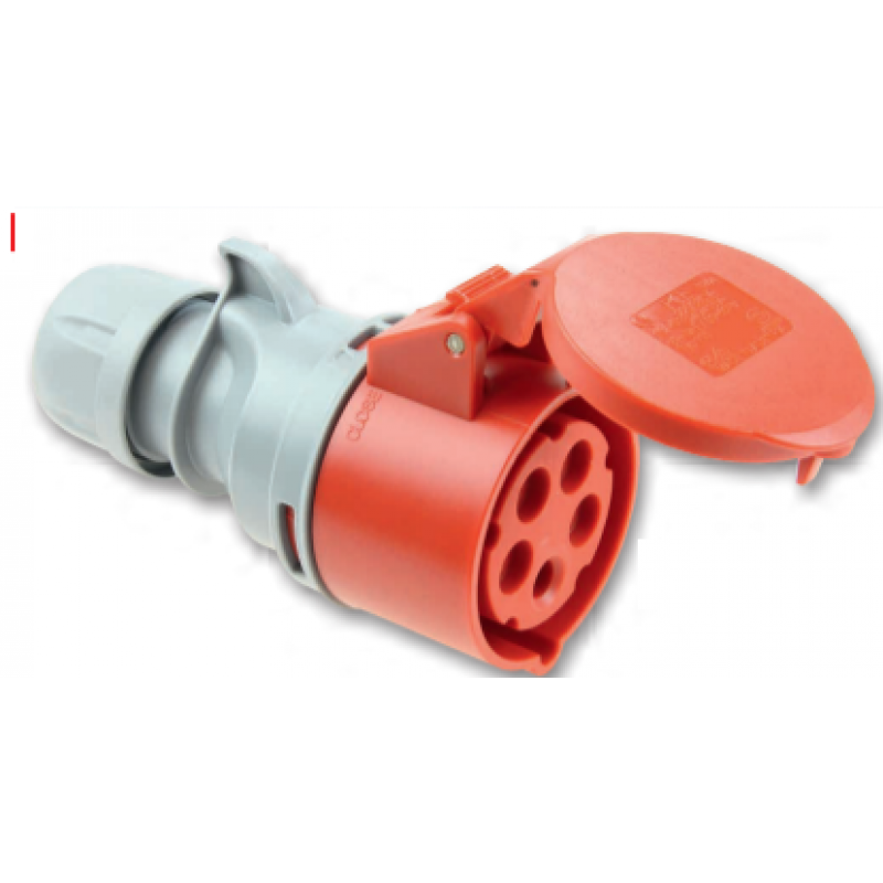 PCE Turbo Shark Gniazdo przenośne 32A 400V 3P+Z IP44 Kod 224-6TT