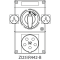 SPAMEL ZI2 Zestaw instalacyjny z rozłącznikiem 0-I, 3P+N+PE, 2 x gniazda boczne P+N+PE, 32A, M32x1.5, KOD: ZI25-R442 