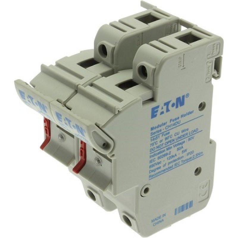 EATON Podstawa wkładki cylindrycznej 14x51mm, 2 bieguny, 50A, 690V AC, wskaźnik KOD CH142DIU