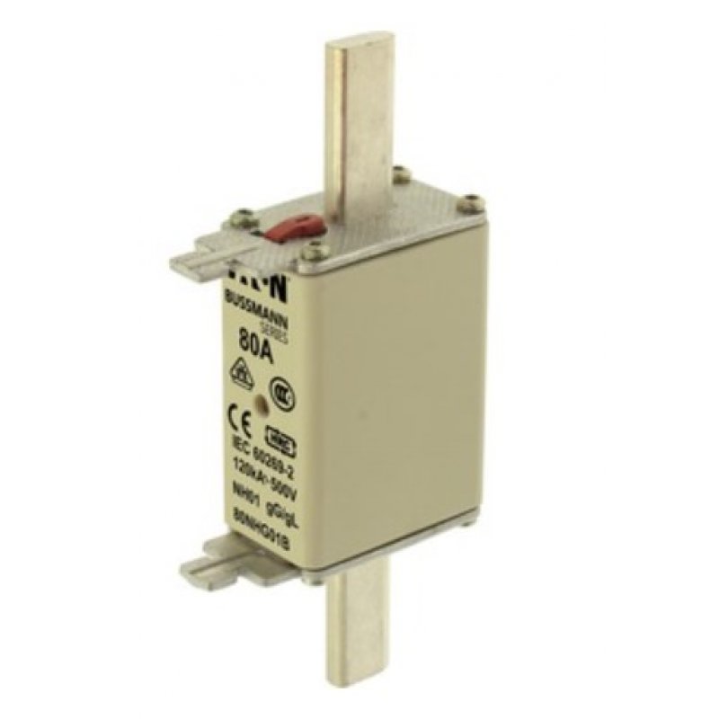 Eaton Wkładka bezpiecznikowa NH FUSE 80A 500V GG/GL SIZE 01 Kod 80NHG01B