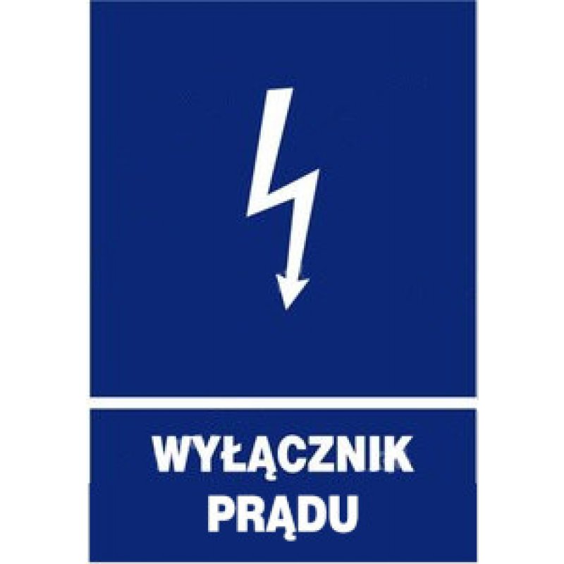 ONNLINE Tablica oznacznikowa samoprzylepna (wyłącznik prądu) NOZ 74x105 KOD NOZ3-WP
