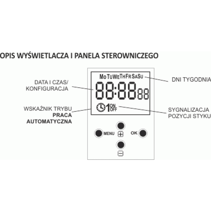 F&F PCZ-525 Zegar astronomiczny, jednokanalowy, z przerwą nocną, NFC KOD PCZ-525.3 
