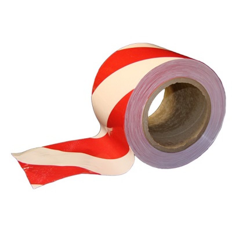 ANTICOR Taśma oznaczeniowa biało-czerwona, szerokość 80mm, długość 100m KOD PZ-2550017-0801000