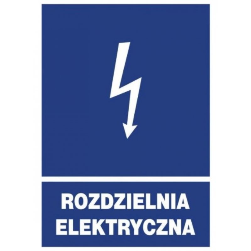 Trytyt Znak elektryczny informacyjny ROZDZIELNIA ELEKTRYCZNA Kod ZEI/A-14