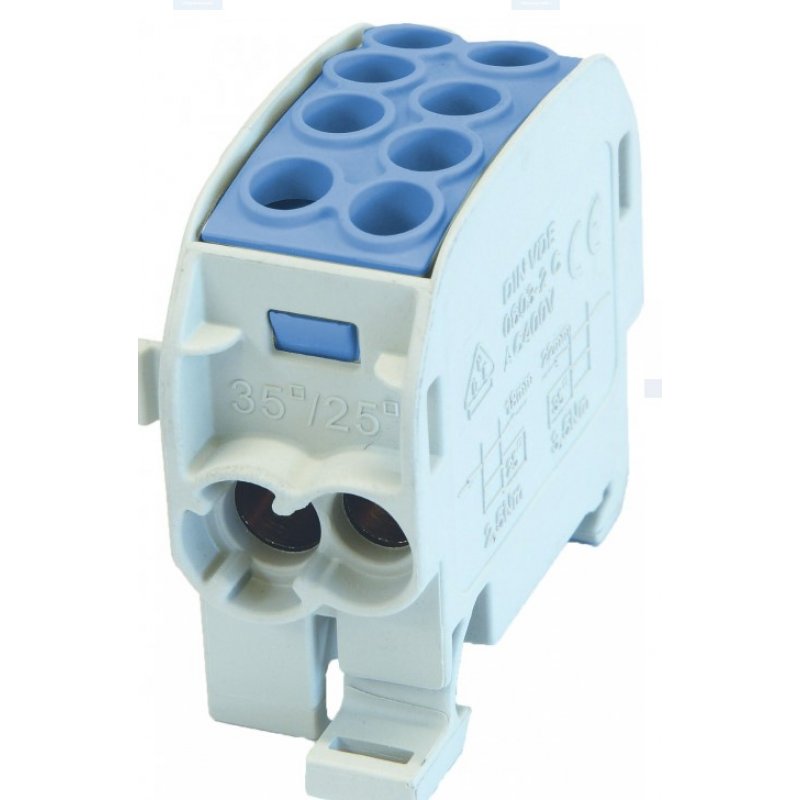 SIMET HLAK1p35gr niebieski Blok rozdzielczy 1-potencjałowy, Łączony, 125A Kod 83306003