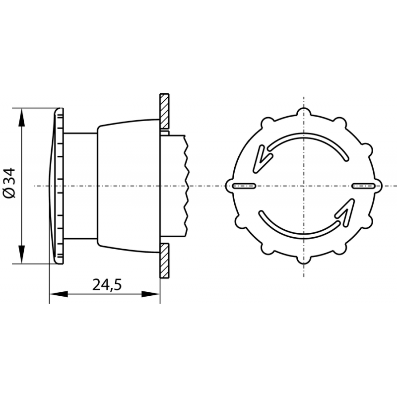 SPAMEL ST22-B Napęd z guzikiem grzybkowym KOD ST22-B-. 
