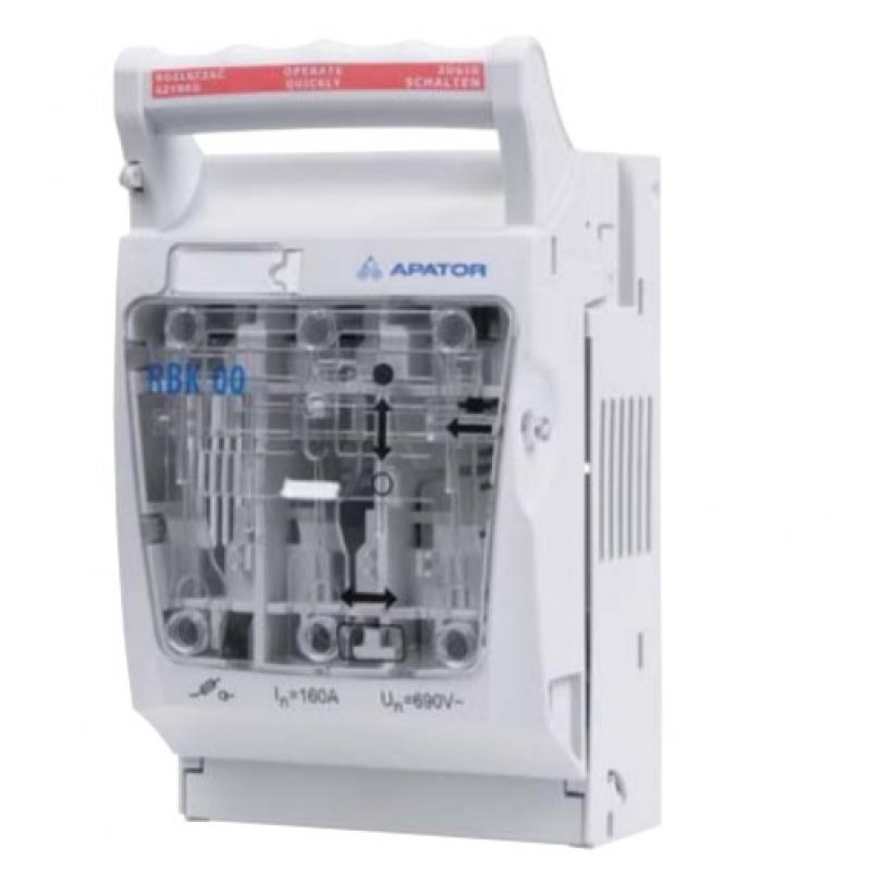 APATOR, RBK 00, Rozłącznik izolacyjny bezpiecznikowy, montaż natablicowy, dla podł. przewodów z odizolowanymi końcami KOD: 63-823333-111