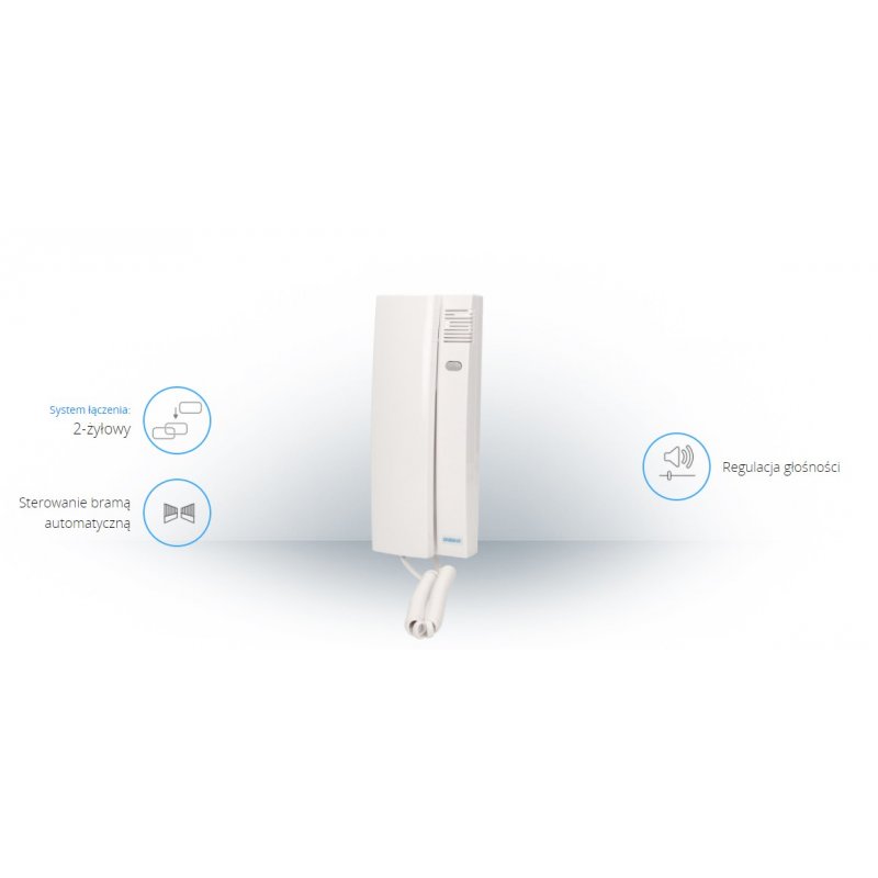 ORNO Unifon wielolokatorski do instalacji 2-żyłowych, biały KOD: OR-AD-5002 