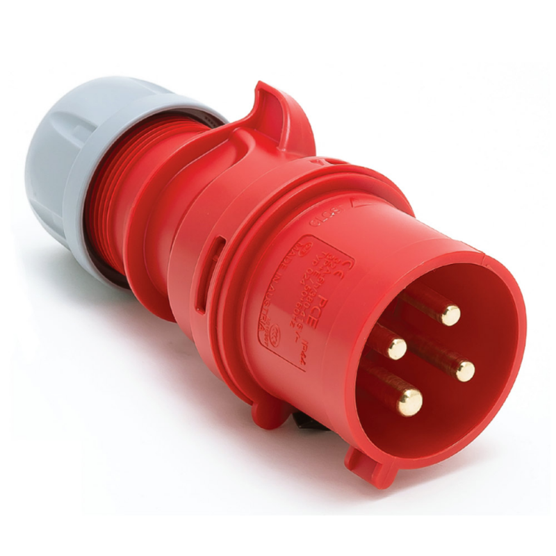 PCE Shark Wtyczka przenośna 32A, 3P+Z, 400V, IP44, zaciski śrubowe KOD: 024-6