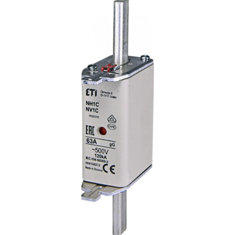 ETI Wkładka topikowa zwłoczna Kombi NH1C gG 63A/500V Kod 004184212