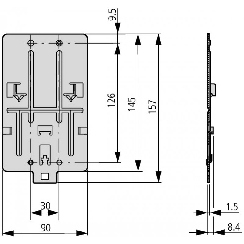 EATON NZM1-XC35 Płytka mocująca, do rozmiaru 1, KOD 260213 