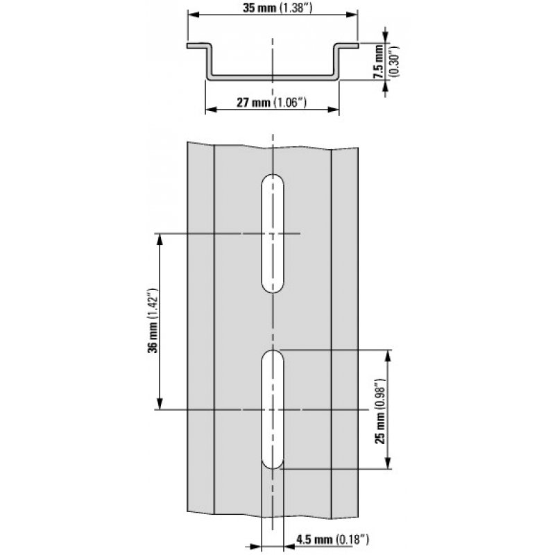 EATON TS35X7,5 Szyna DIN 35x7,5mm, KOD 053030 