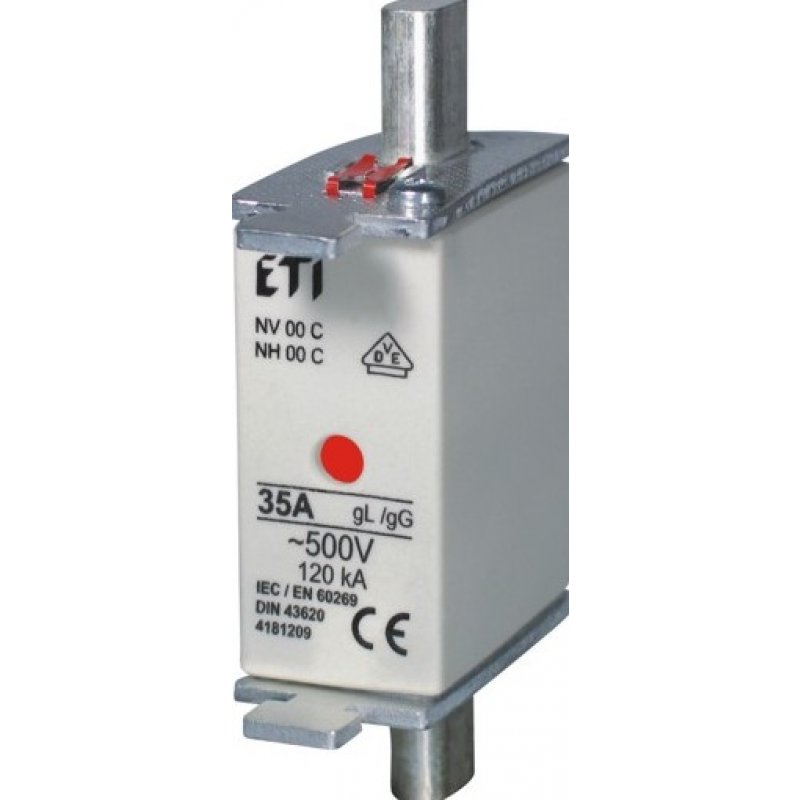 ETI Wkładka topikowa przemysłowa zwłoczna KOMBI NH000 gG 125A / 500V Kod 004181215