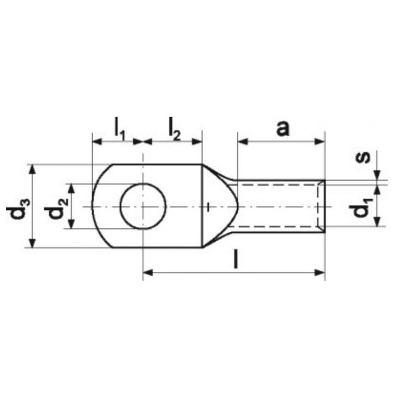  ERKO KCS 8-16-N/1 Końcówka rurowa niecynowana Kod KCS_8-16-N/1 