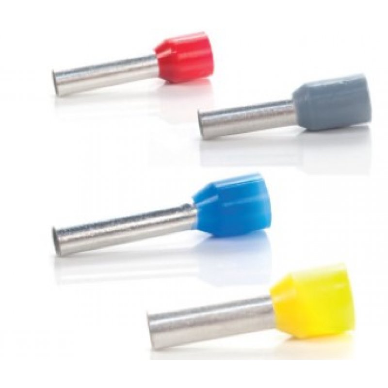 Trytyt Tulejkowe końcówki kablowe DUI, Dł.tulejki 8mm, białe, (opakow.100szt)  Kod DUI-0,50-8BI