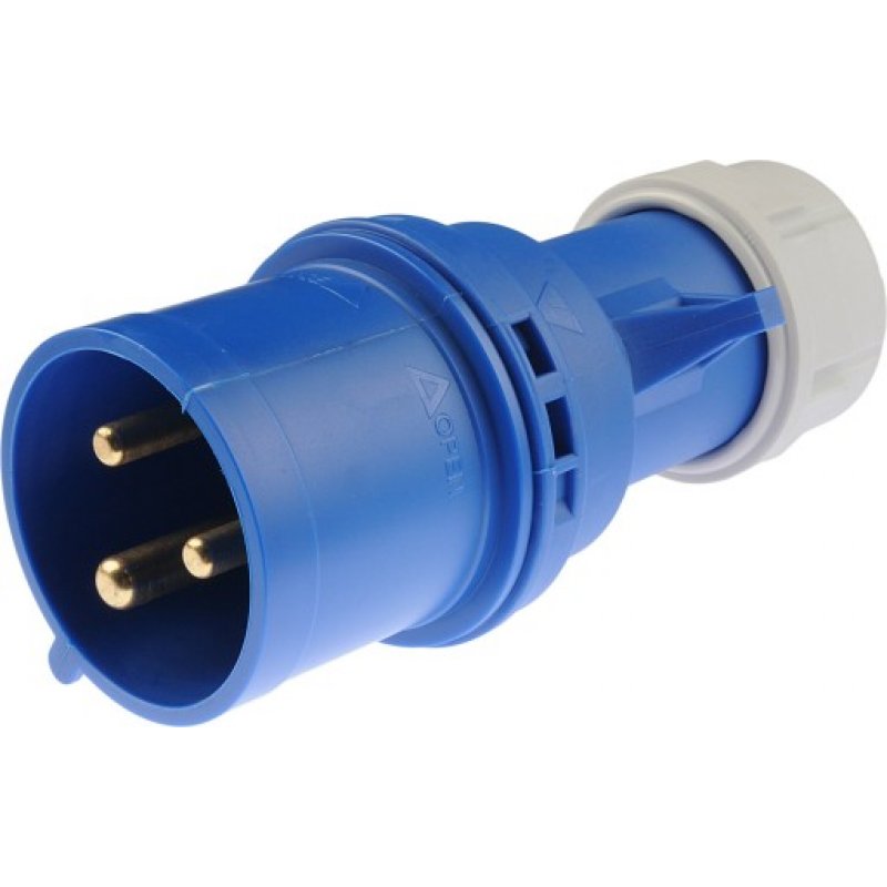 PCE Shark Wtyczka przenośna 32A, 2P+Z, 230V, IP44, zaciski śrubowe KOD: 023-6