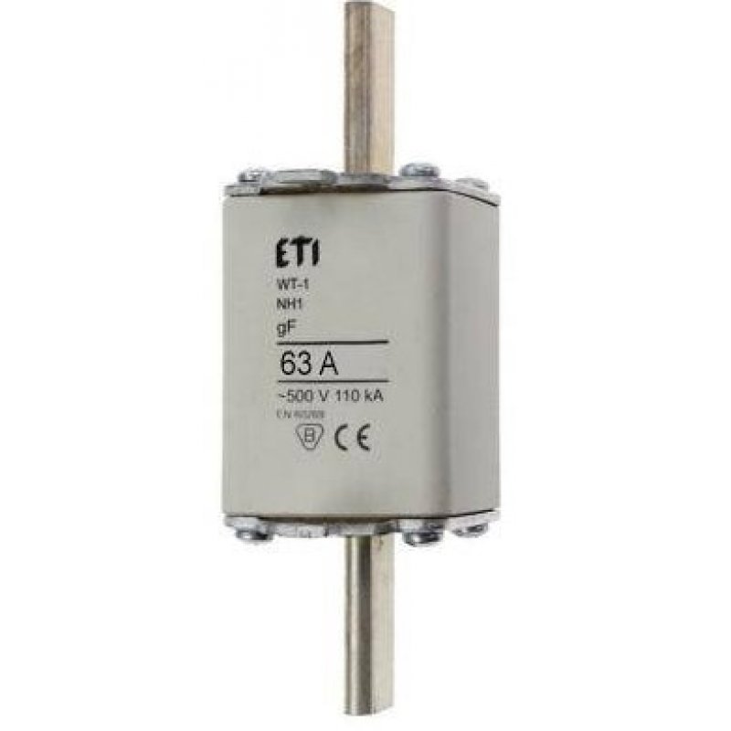 ETI Wkładka topikowa przemysłowa szybka NH1/WT-1 gF 63A / 500V Kod 004139115