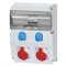 ONNLINE CAJA Rozdzielnica, 16A/5P, 32A/5P, 2x230V, 12 modułów, KOD: F3.0450