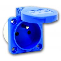 PCE Gniazdo tablicowe 1F P-Nova, 16A, 230V, 2P+Z z bolcem, IP54, KOD 104-0B