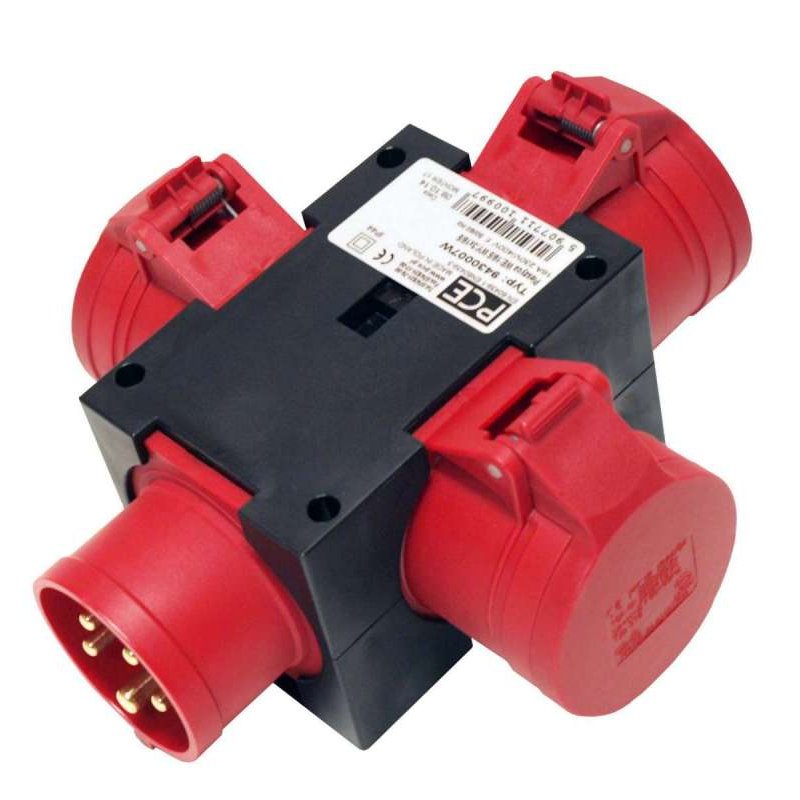 PCE PIESZYCE Rozdzielnica kompaktowa, wejście 1 x 16A/4P, wyjście 3 x 16A/5P, KOD: 9430007W