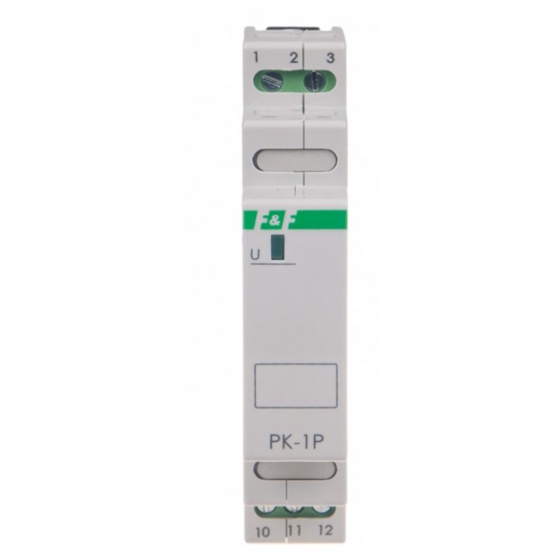 F&F Przekaźnik elektromagnetyczny, 1-modułowy, montaż na szynie, KOD: PK-1P-12V