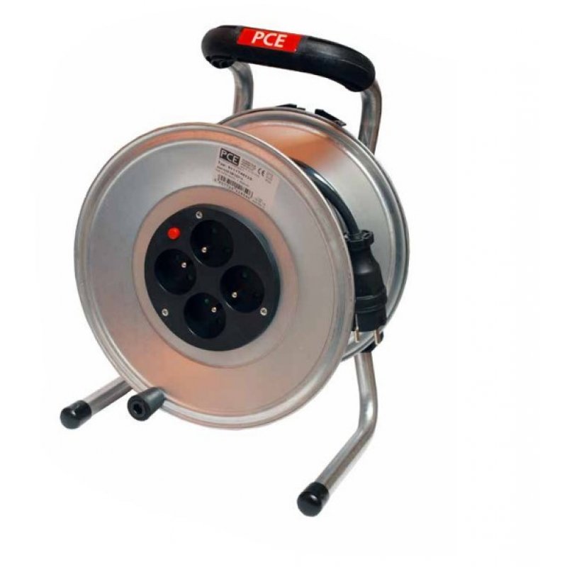 PCE JAWOR Przedłużacz zwijany na bębnie stalowym, Dł. 20mb, IP20 Kod 9111T48223