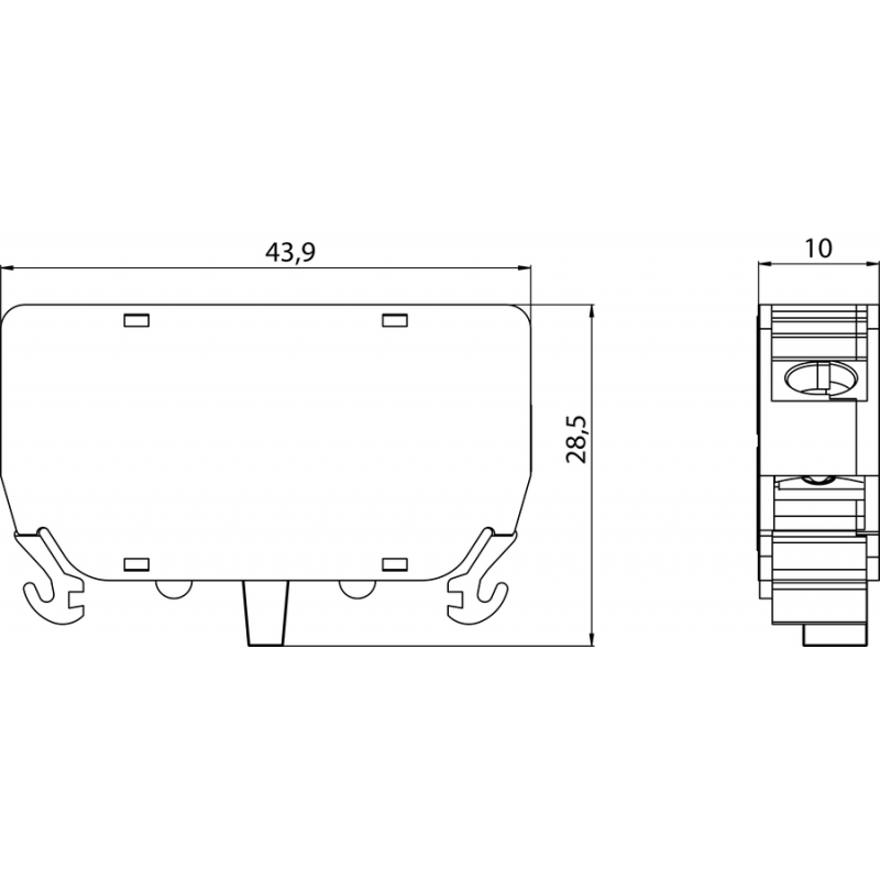 SPAMEL SP22-01-1 Łącznik z torem rozwiernym (01) kolor czerwony NC KOD SP22-01-1 