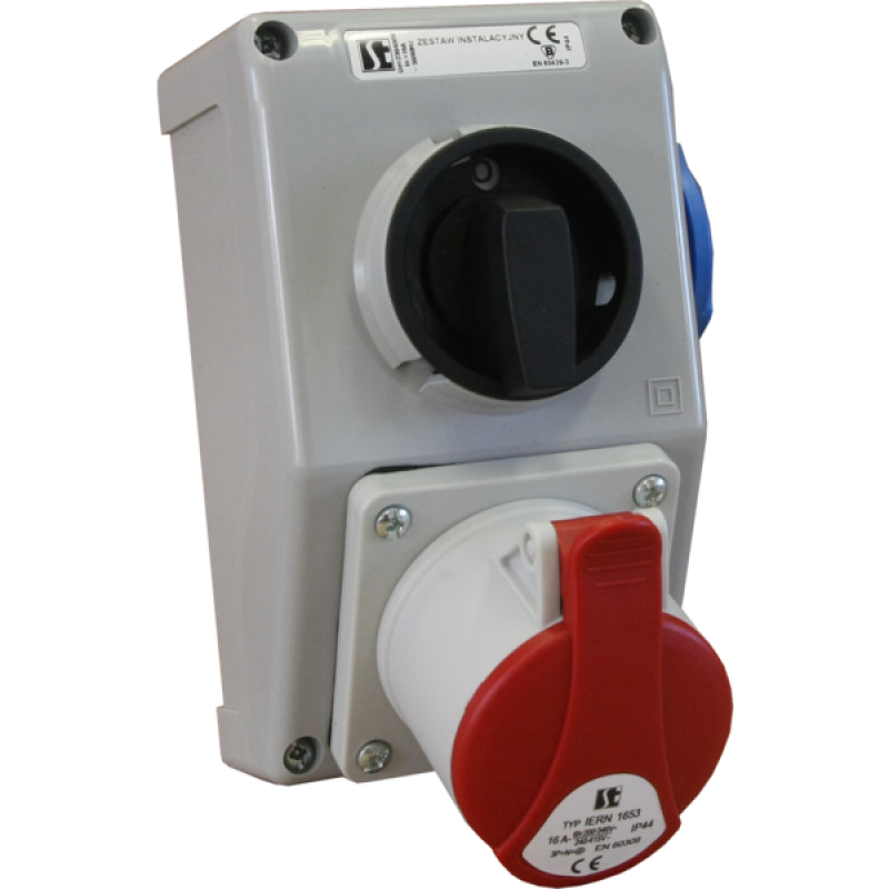 SPAMEL ZI2 Zestaw instalacyjny z rozłącznikiem L-0-P, 3P+N+PE, 16A, M25x1.5 KOD: ZI22-R221