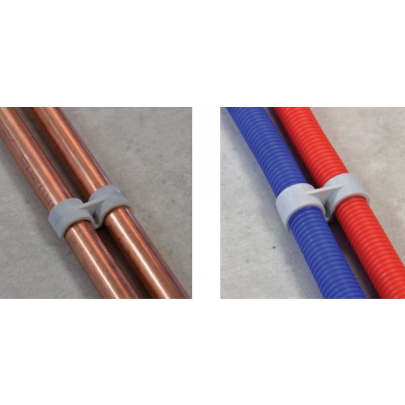 ERICO RING FRF018X22 Podwójny klips rurowy z zatyczką, średnica rurki 18mm Kod 571210 