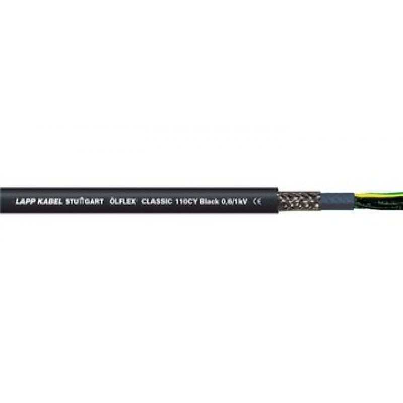 LAPP OLFLEX Przewód sterowniczy Classic 110 CY Black 0,6/1 kV, 7G1, 7 żył, przekrój żyły 1mm2, ekranowany, długość 1m KOD 1121274