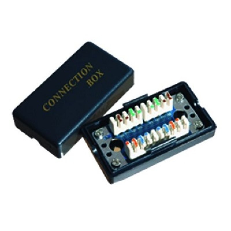 EMITER Łącznik natynkowy kabla UTP kat. 5e, 72x47x28mm Kod: FU/FA-757K-C5E-BK