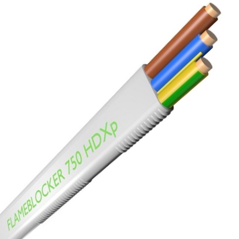 Przewód bezhalogenowy FLAMEBLOCKER 750 HDXp 2x1,5RE, 2 żyły, przekrój żyły 1,5mm KOD G-141928